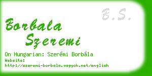 borbala szeremi business card