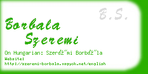 borbala szeremi business card